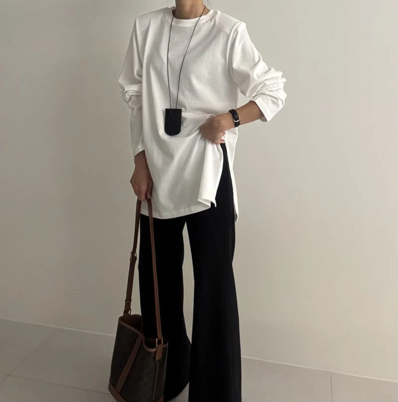 Ripple - Korean Women Fashion - #momslook - Genie Fleece Padded Tee - 4