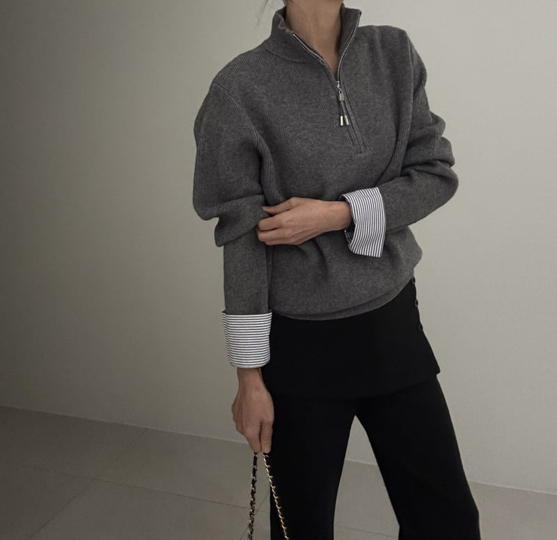 Ripple - Korean Women Fashion - #womensfashion - Monica Zip Knit - 3