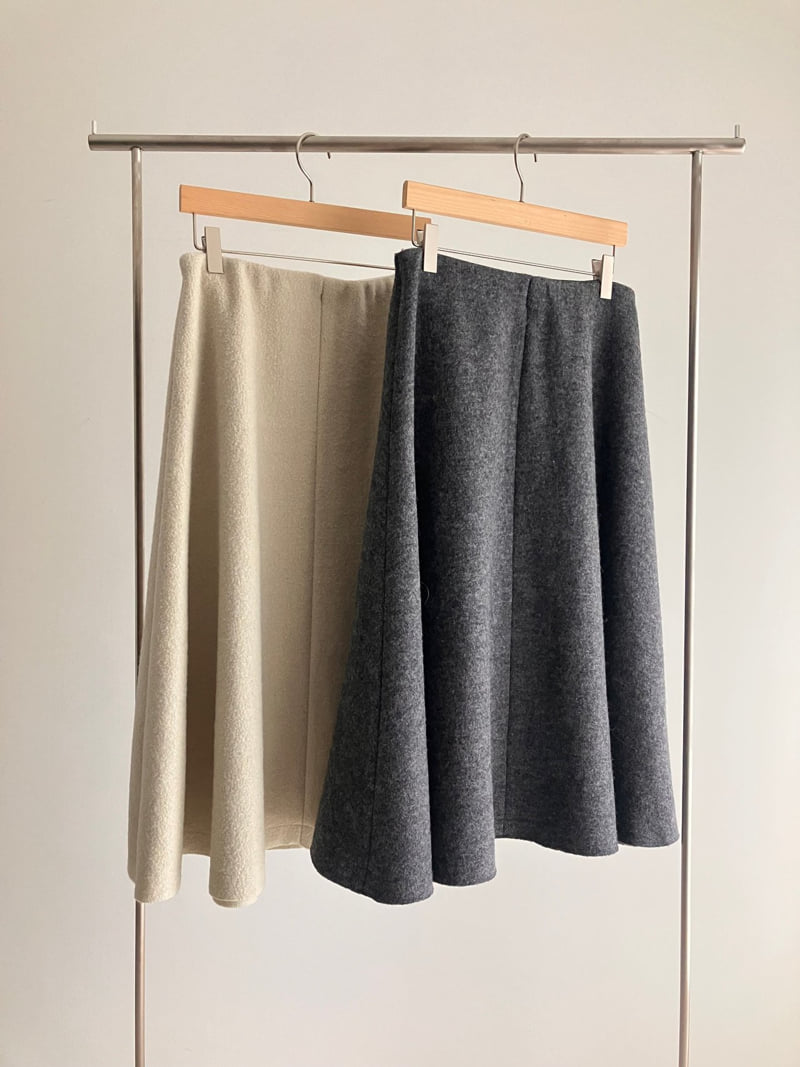 Roomk - Korean Women Fashion - #momslook - Wool Flare Skirt - 6