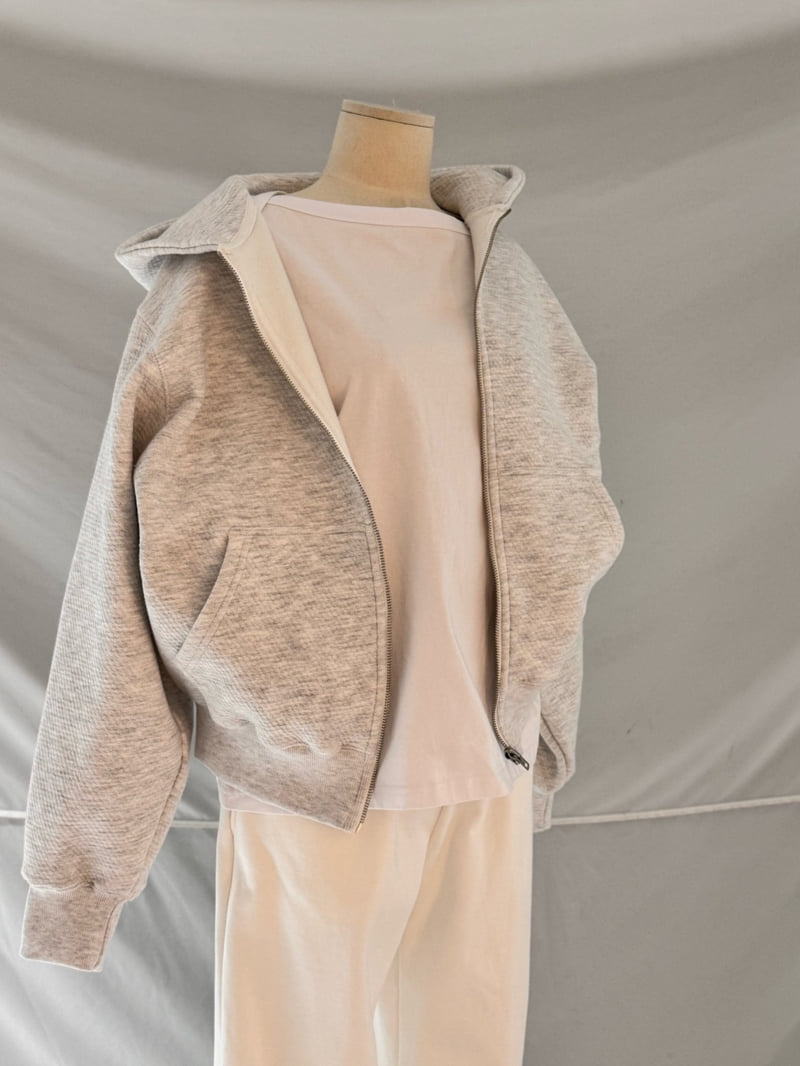 Roomk - Korean Women Fashion - #momslook - Fleece Hood Zip-Up - 8