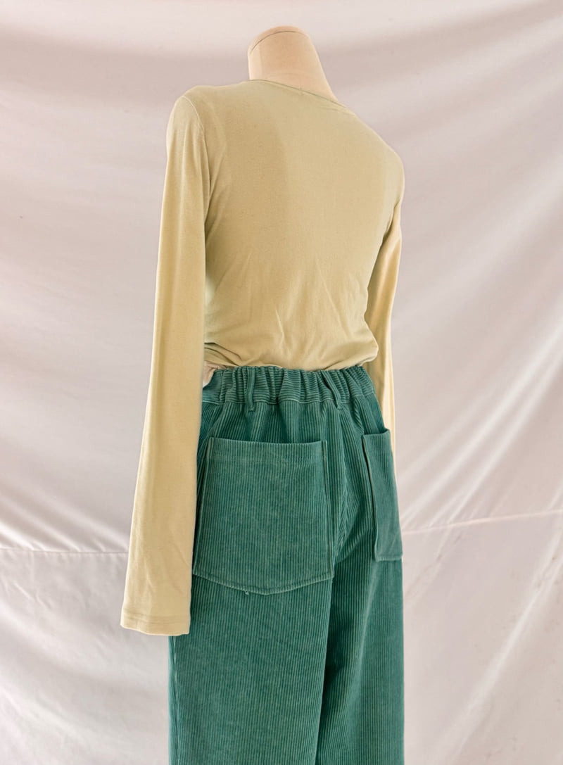 Roomk - Korean Women Fashion - #momslook - Basic Corduroy Pants - 11