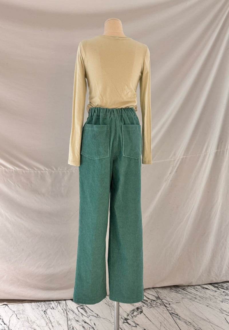 Roomk - Korean Women Fashion - #momslook - Basic Corduroy Pants - 9