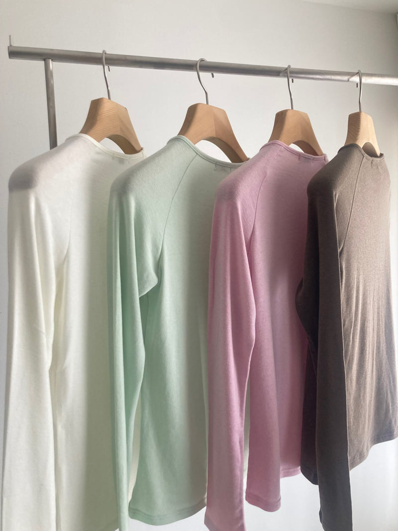 Roomk - Korean Women Fashion - #vintagekidsstyle - Soft Long Sleeve Tee - 4