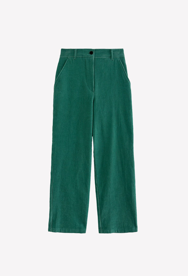 Roomk - Korean Women Fashion - #restrostyle - Basic Corduroy Pants - 2