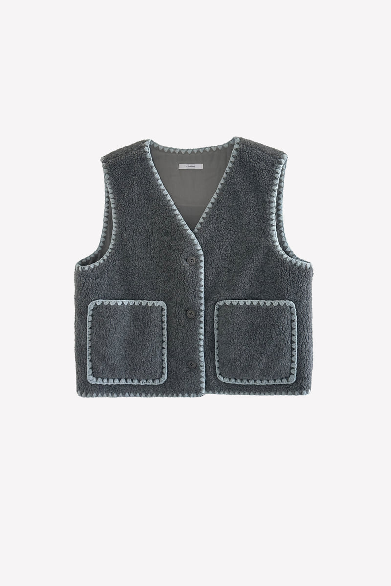 Roomk - Korean Women Fashion - #romanticstyle - Warm Nordic Vest - 5