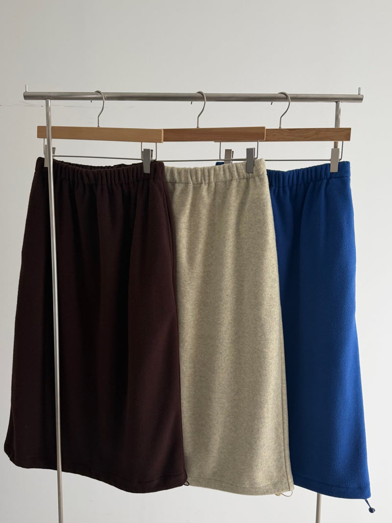 Roomk - Korean Women Fashion - #romanticstyle - Warm Fleece Skirt