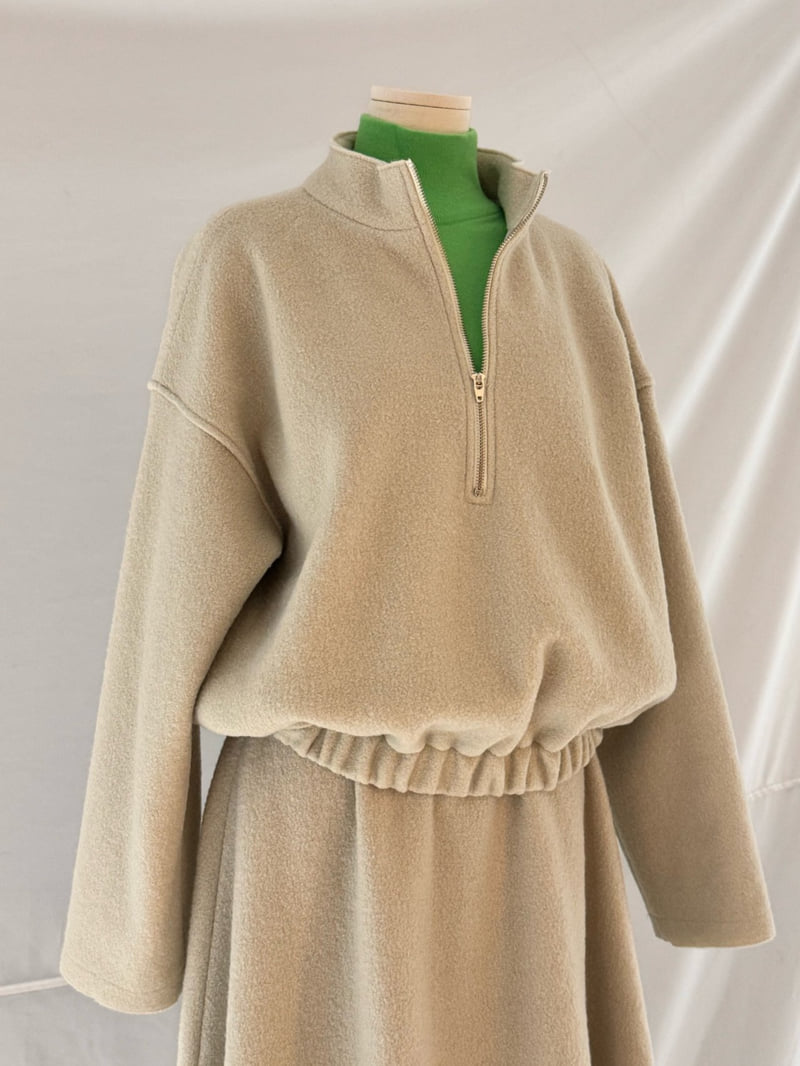 Roomk - Korean Women Fashion - #thatsdarling - Half-Zip Pullover