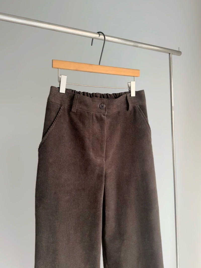 Roomk - Korean Women Fashion - #thatsdarling - Basic Corduroy Pants - 5
