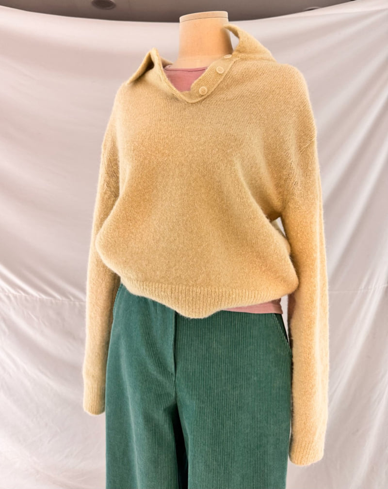 Roomk - Korean Women Fashion - #thelittlethings - Alpaca Collar Knit - 7