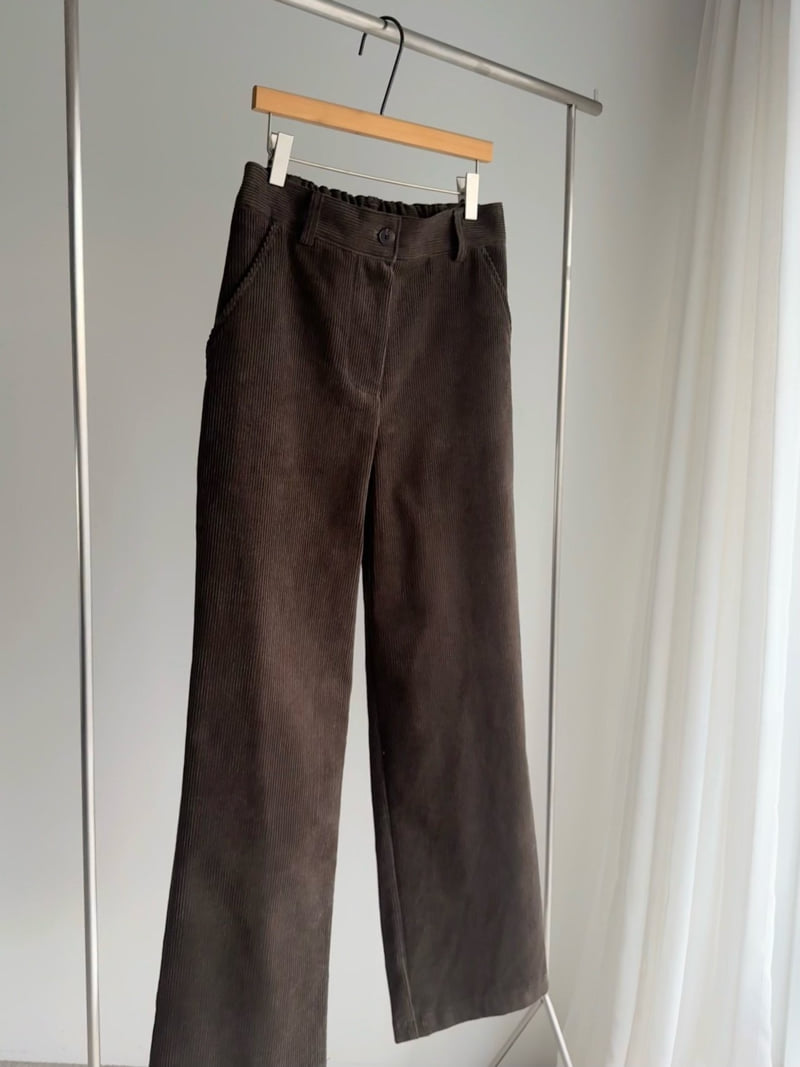 Roomk - Korean Women Fashion - #thelittlethings - Basic Corduroy Pants - 6