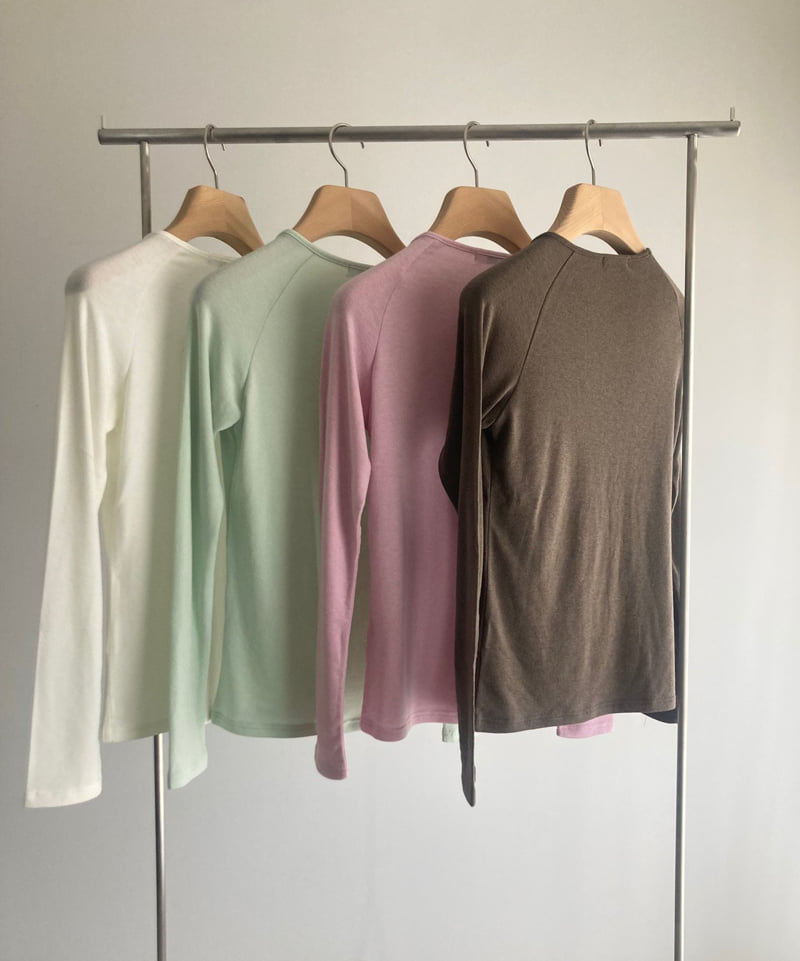 Roomk - Korean Women Fashion - #vintageinspired - Soft Long Sleeve Tee - 2