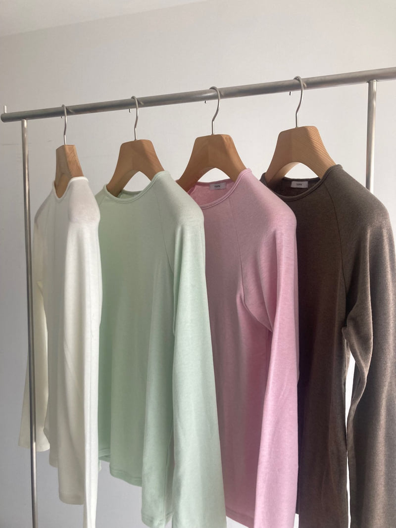 Roomk - Korean Women Fashion - #vintagekidsstyle - Soft Long Sleeve Tee - 3