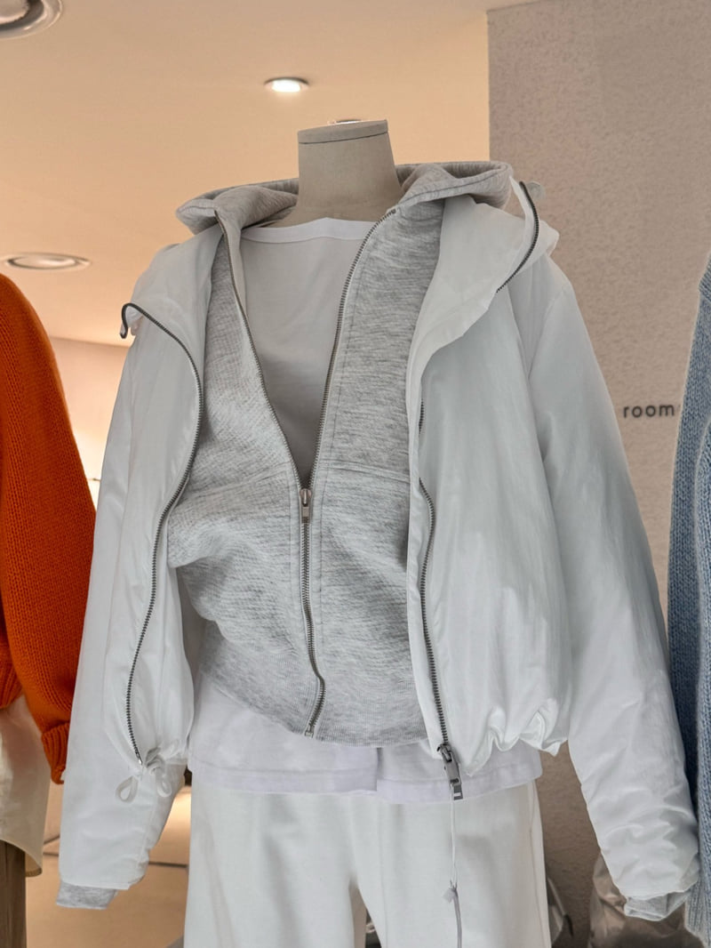 Roomk - Korean Women Fashion - #womensfashion - Fleece Hood Zip-Up - 11