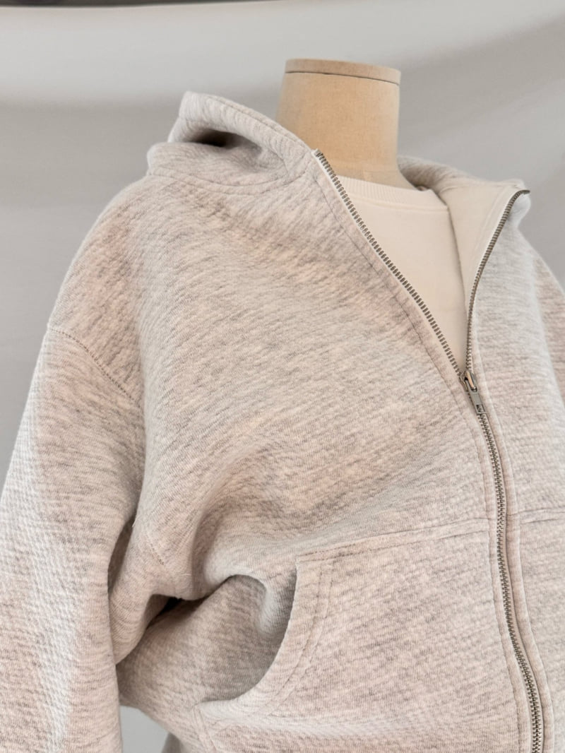 Roomk - Korean Women Fashion - #womensfashion - Fleece Hood Zip-Up - 3