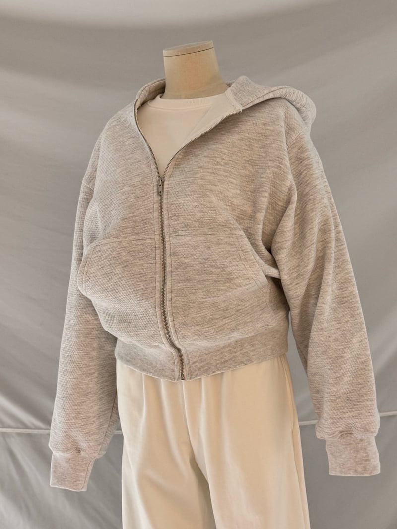 Roomk - Korean Women Fashion - #womensfashion - Fleece Hood Zip-Up - 7
