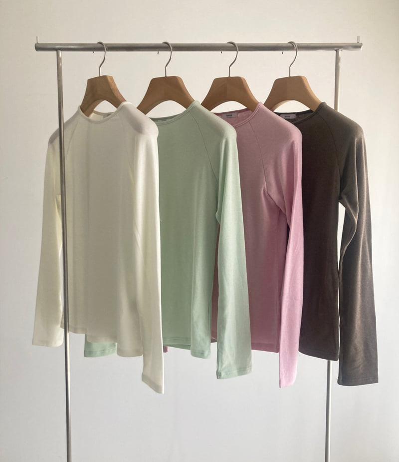Roomk - Korean Women Fashion - #womensfashion - Soft Long Sleeve Tee
