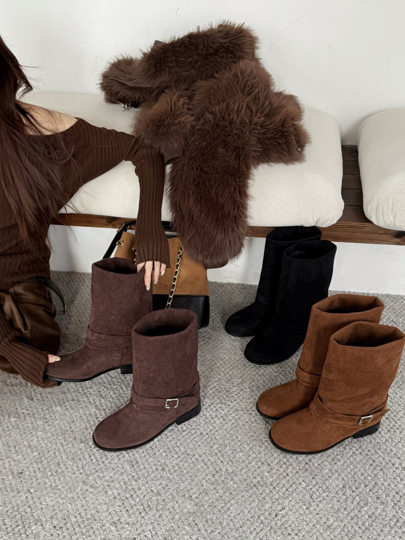 Runa Martin - Korean Women Fashion - #momslook - Suede Reversible Warmer Two Way Boots - 8