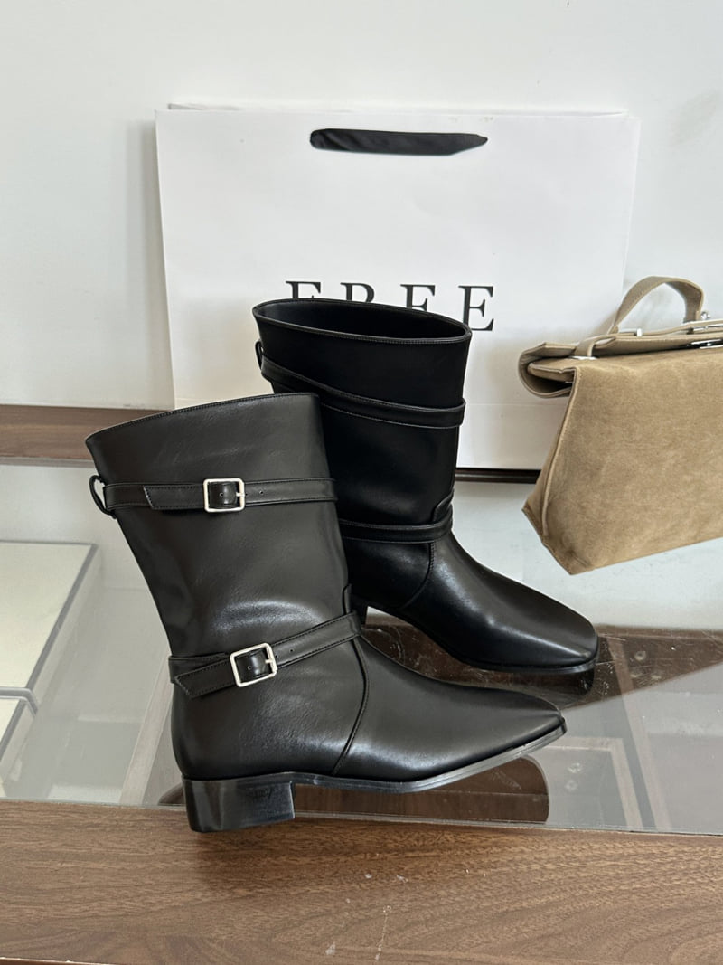 Runa Martin - Korean Women Fashion - #momslook - Square Western Simple Classic Ankle Boots - 12
