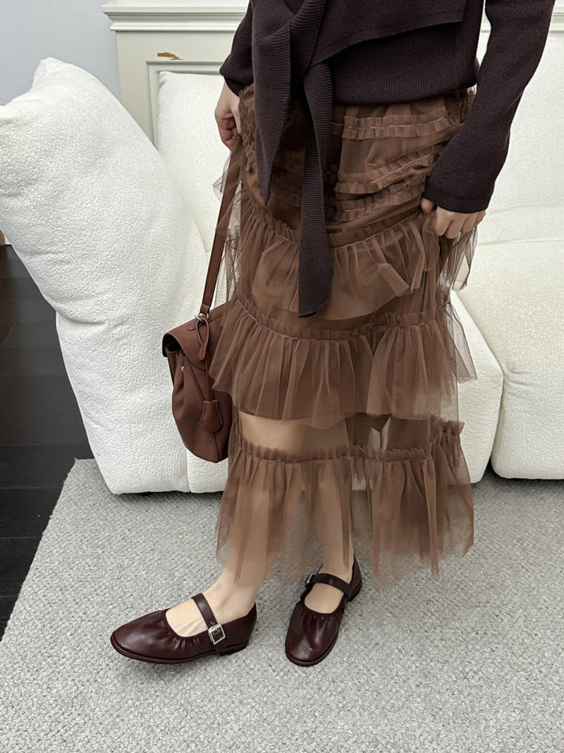Runa Martin - Korean Women Fashion - #restrostyle - Mary Jane Buckle Strap Cushion Shirred Flats - 5