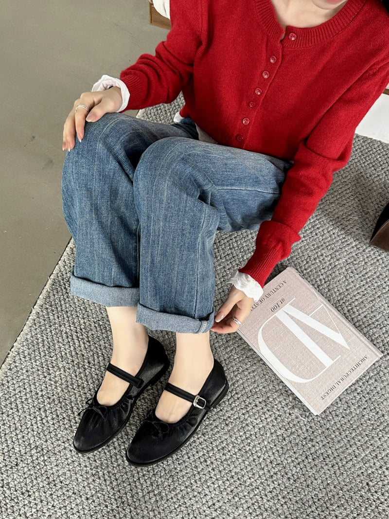 Runa Martin - Korean Women Fashion - #thelittlethings - Round Satin Mary Jane Ribbon Flats - 10