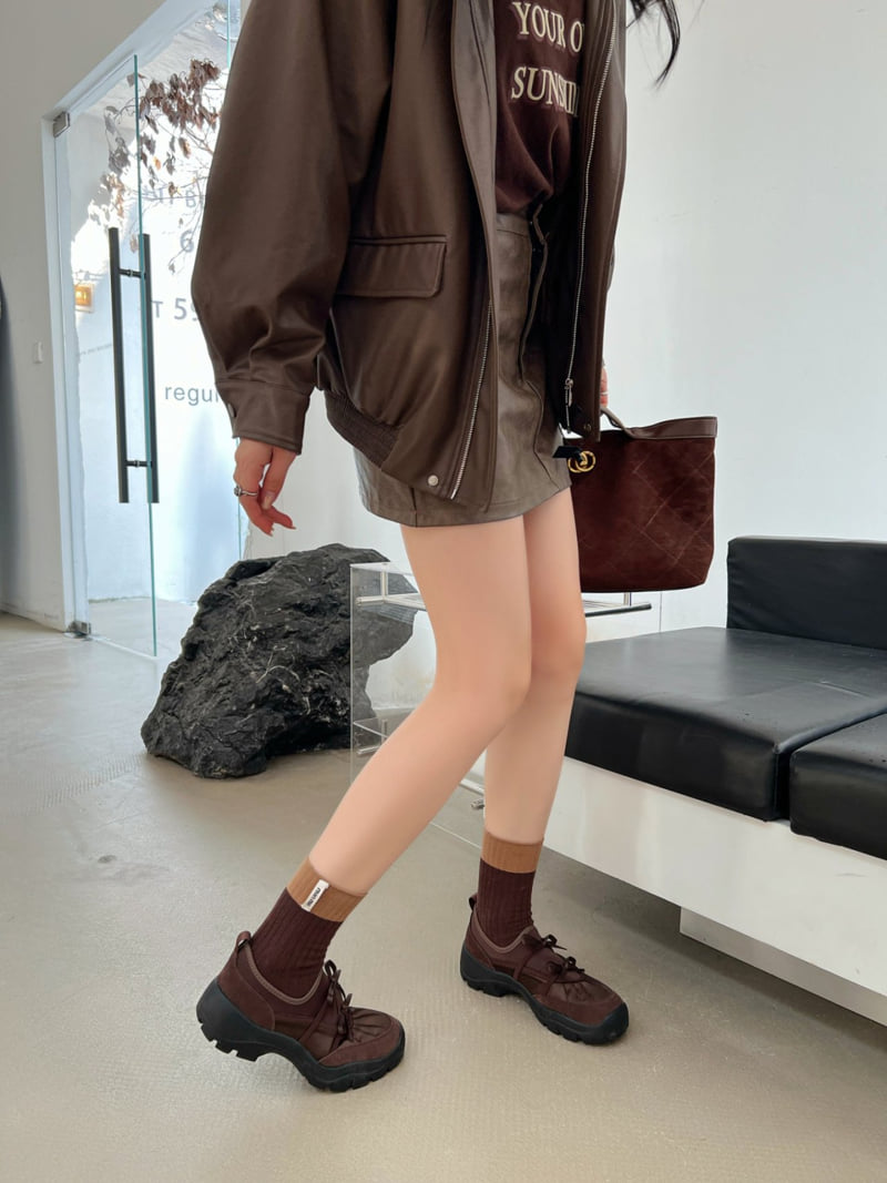 Runa Martin - Korean Women Fashion - #momslook - Neoprene Shirred Ribbon Slip-On Sneakers - 4