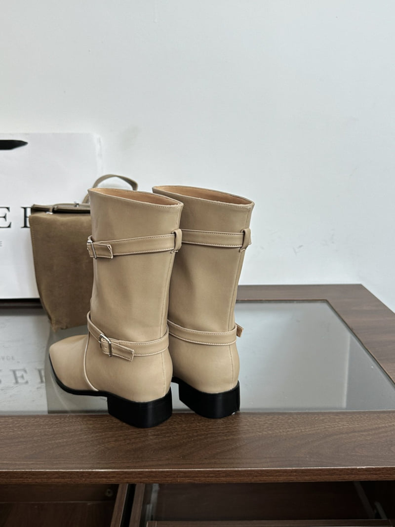 Runa Martin - Korean Women Fashion - #womensfashion - Square Western Simple Classic Ankle Boots - 3