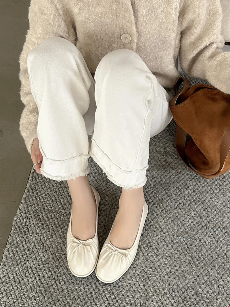 Runa Martin - Korean Women Fashion - #womensfashion - Ribbon Shirred Loafer Flats - 10