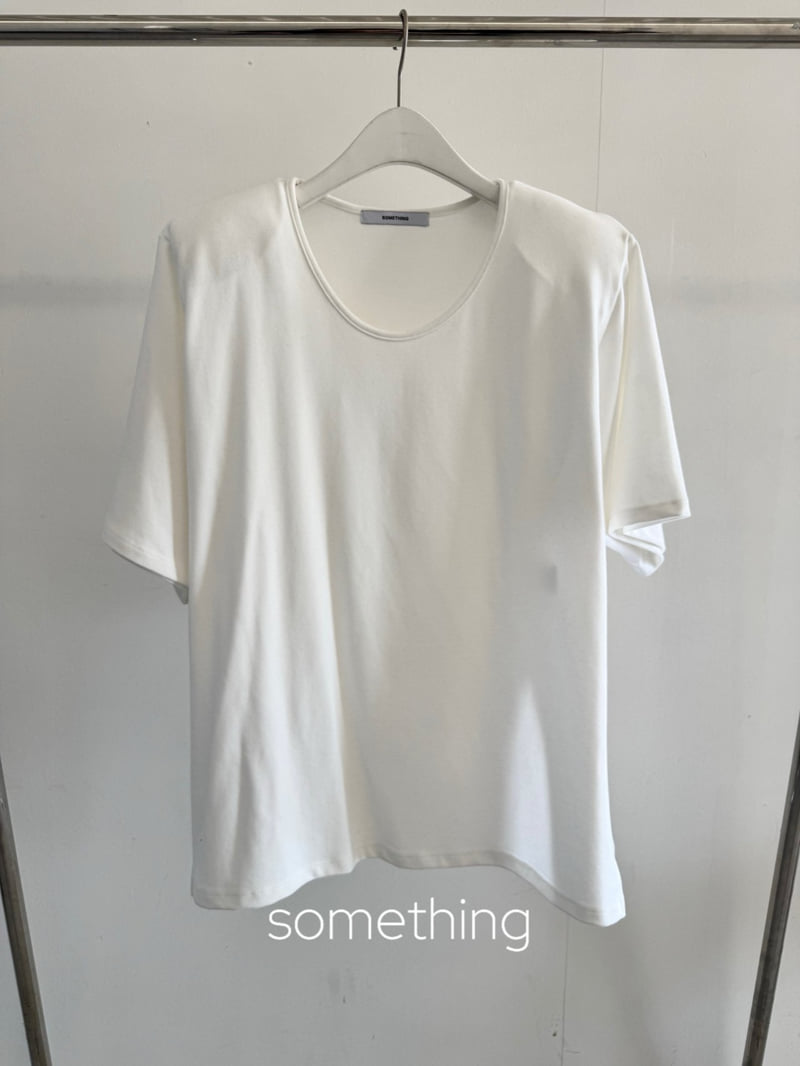 Something - Korean Women Fashion - #momslook - Millie U Neck Tee - 2