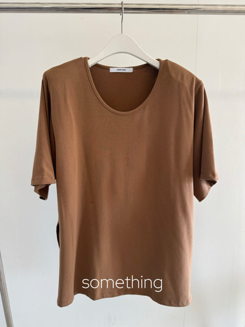 Something - Korean Women Fashion - #womensfashion - Millie U Neck Tee - 4