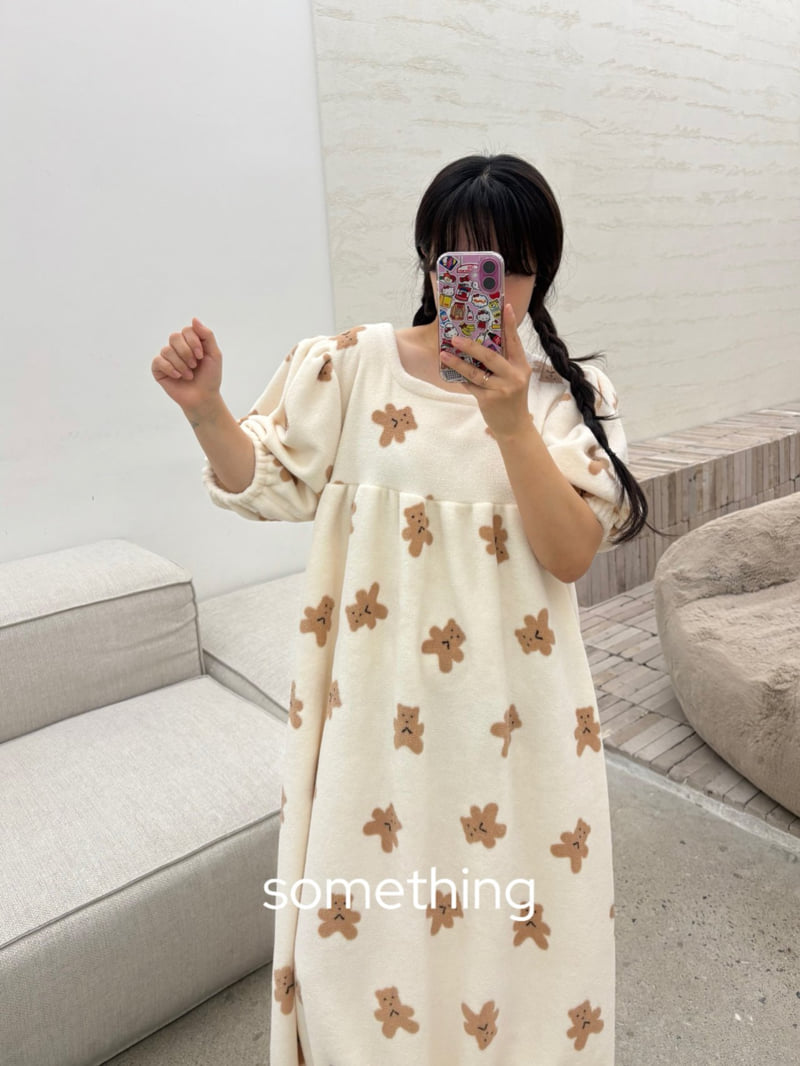 Something - Korean Women Fashion - #pursuepretty - Fleece Pajama One-Piece - 11