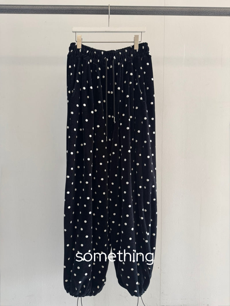 Something - Korean Women Fashion - #restrostyle - Dot Velour Pants - 3