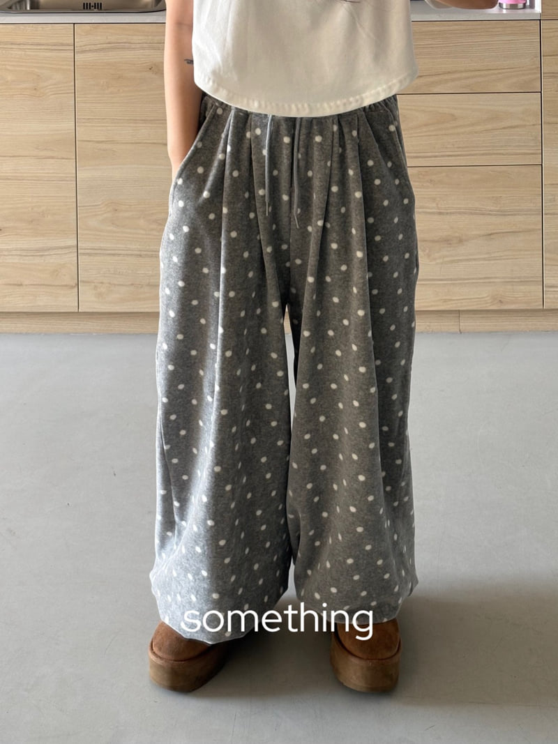 Something - Korean Women Fashion - #restrostyle - Dot Velour Pants - 4