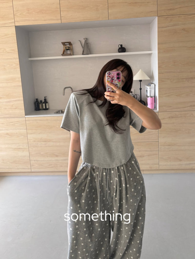 Something - Korean Women Fashion - #thatsdarling - Care Shoulder Pad Short Sleeve Tee - 7
