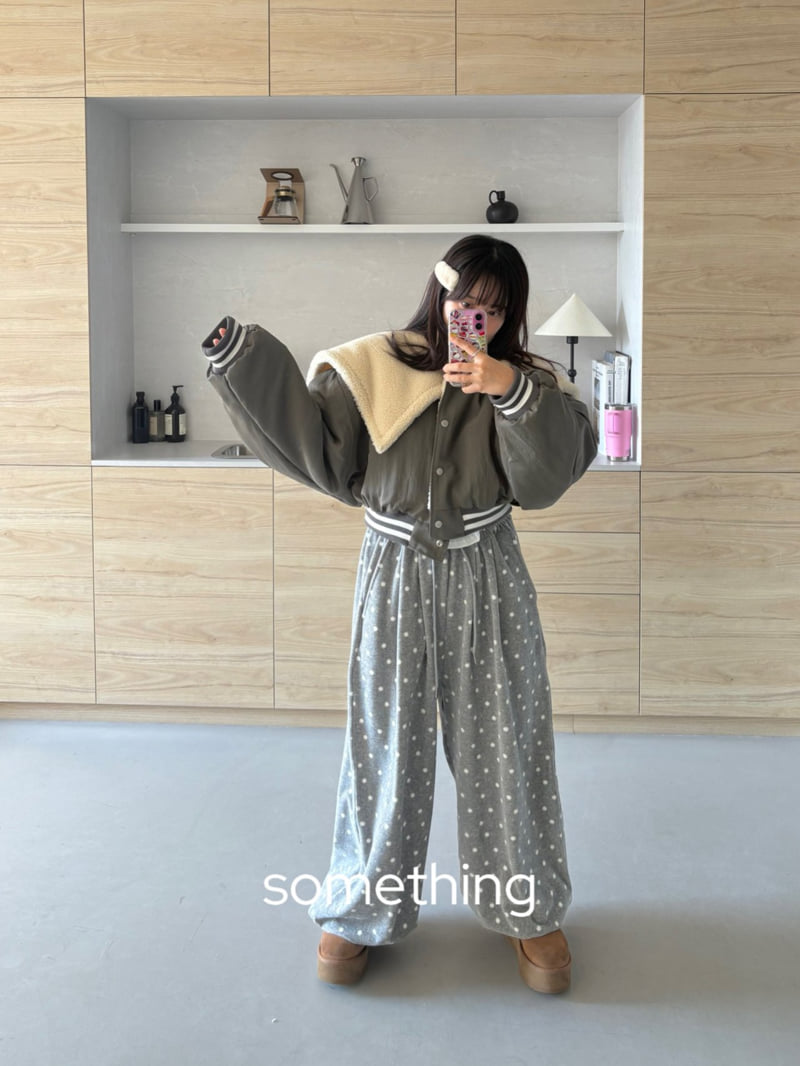 Something - Korean Women Fashion - #thatsdarling - Dot Velour Pants - 6