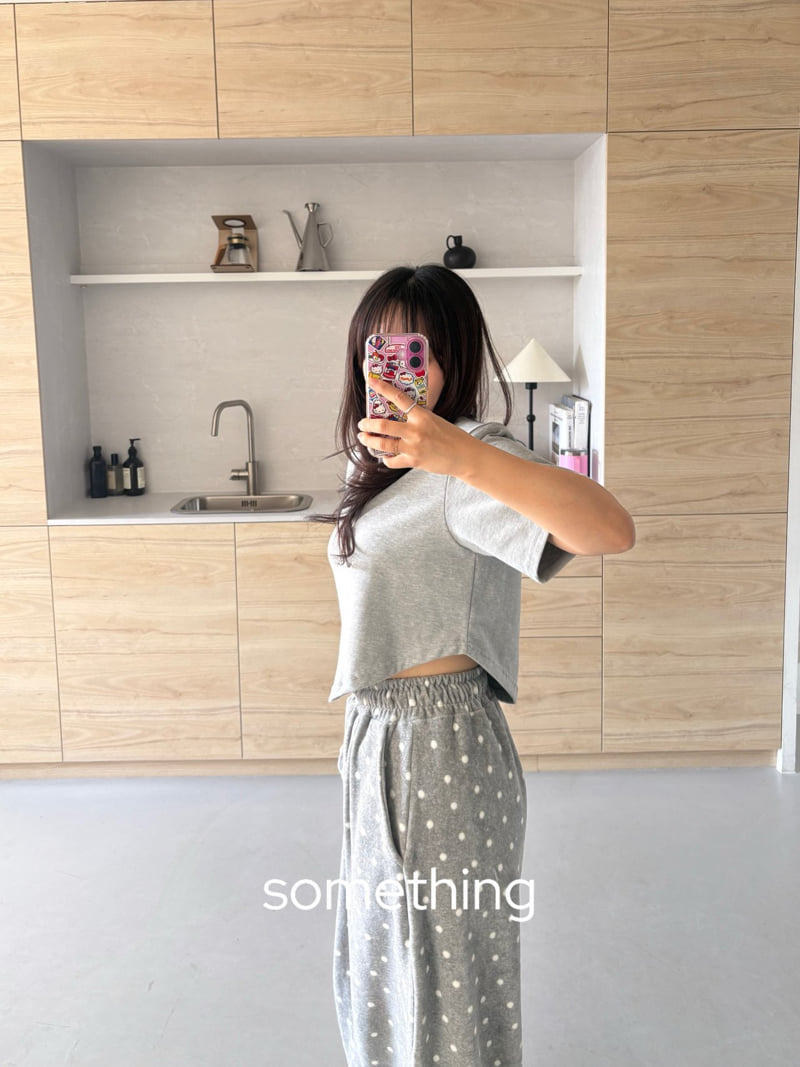 Something - Korean Women Fashion - #thelittlethings - Care Shoulder Pad Short Sleeve Tee - 8