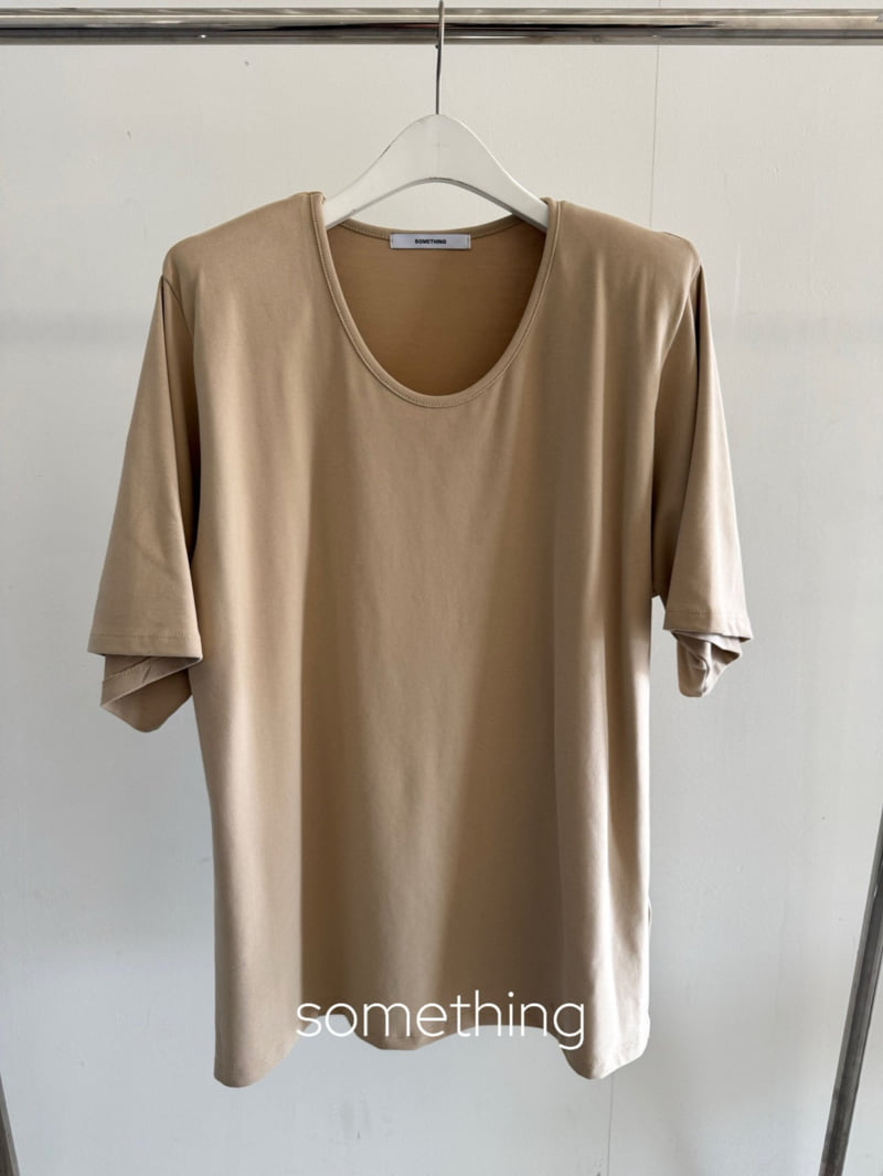 Something - Korean Women Fashion - #womensfashion - Millie U Neck Tee - 3