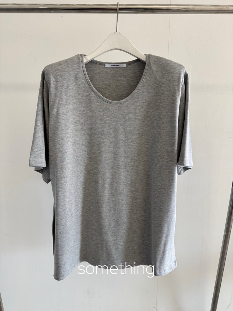 Something - Korean Women Fashion - #womensfashion - Millie U Neck Tee - 5