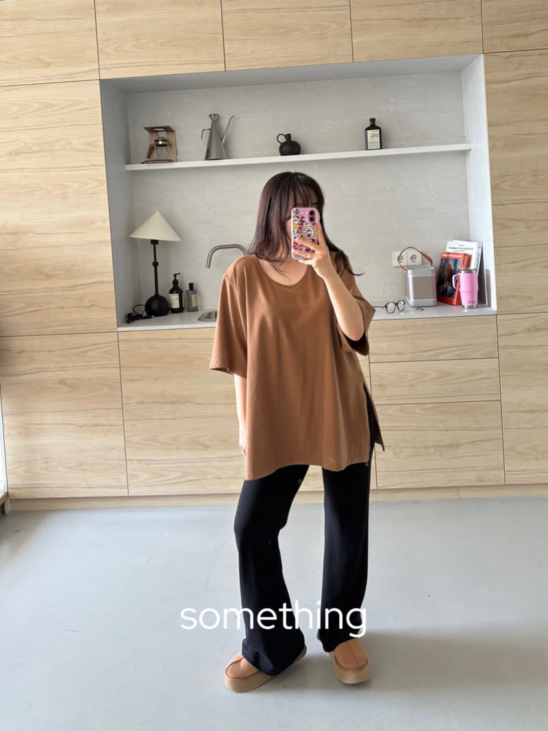 Something - Korean Women Fashion - #womensfashion - Millie U Neck Tee - 9