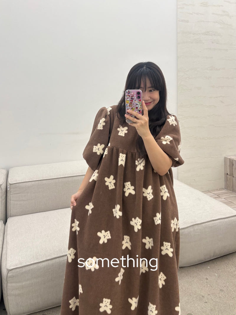 Something - Korean Women Fashion - #momslook - Fleece Pajama One-Piece - 4