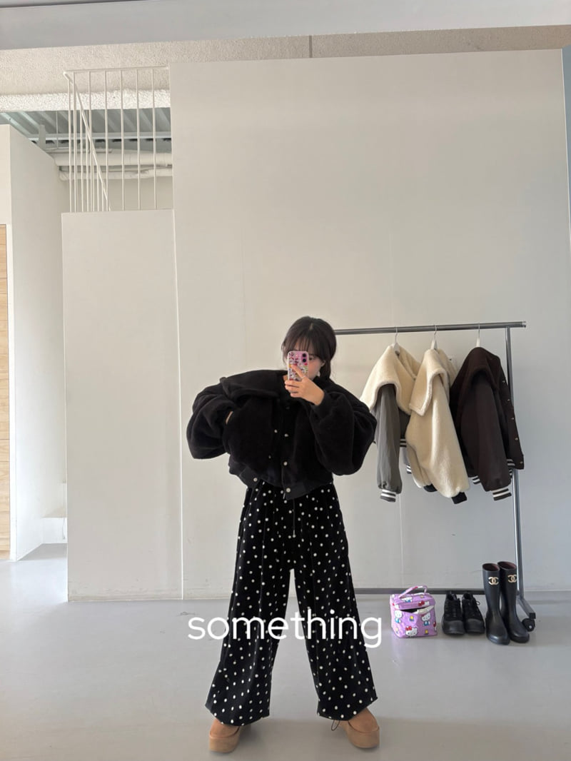 Something - Korean Women Fashion - #womensfashion - Dot Velour Pants - 11