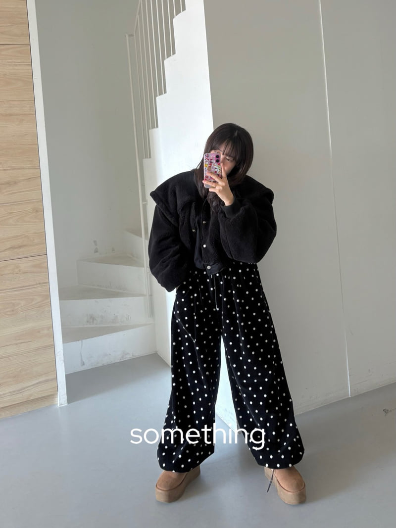 Something - Korean Women Fashion - #womensfashion - Dot Velour Pants - 9