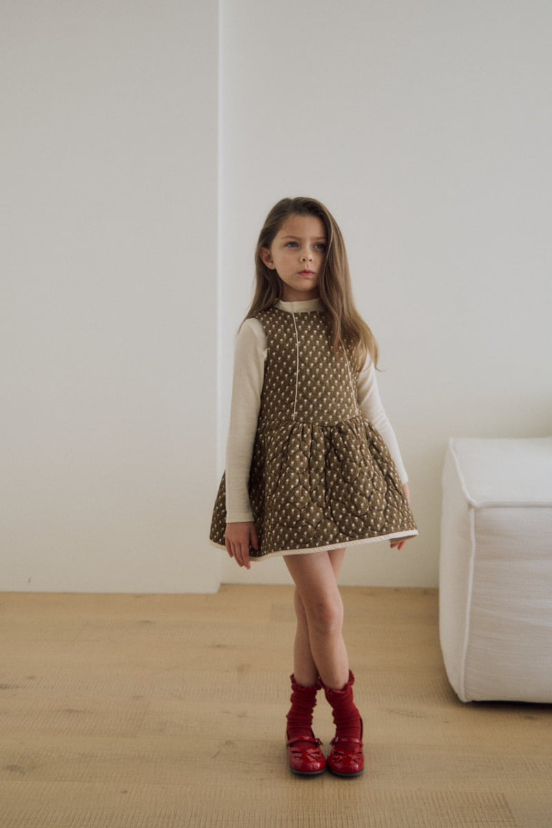 Soye - Korean Children Fashion - #childofig - Tulip Quilting One-piece - 3