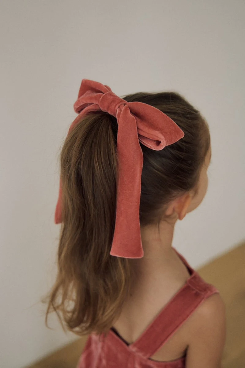 Soye - Korean Children Fashion - #childofig - Mary Velvet Ribbon Pin (Pink) - 6