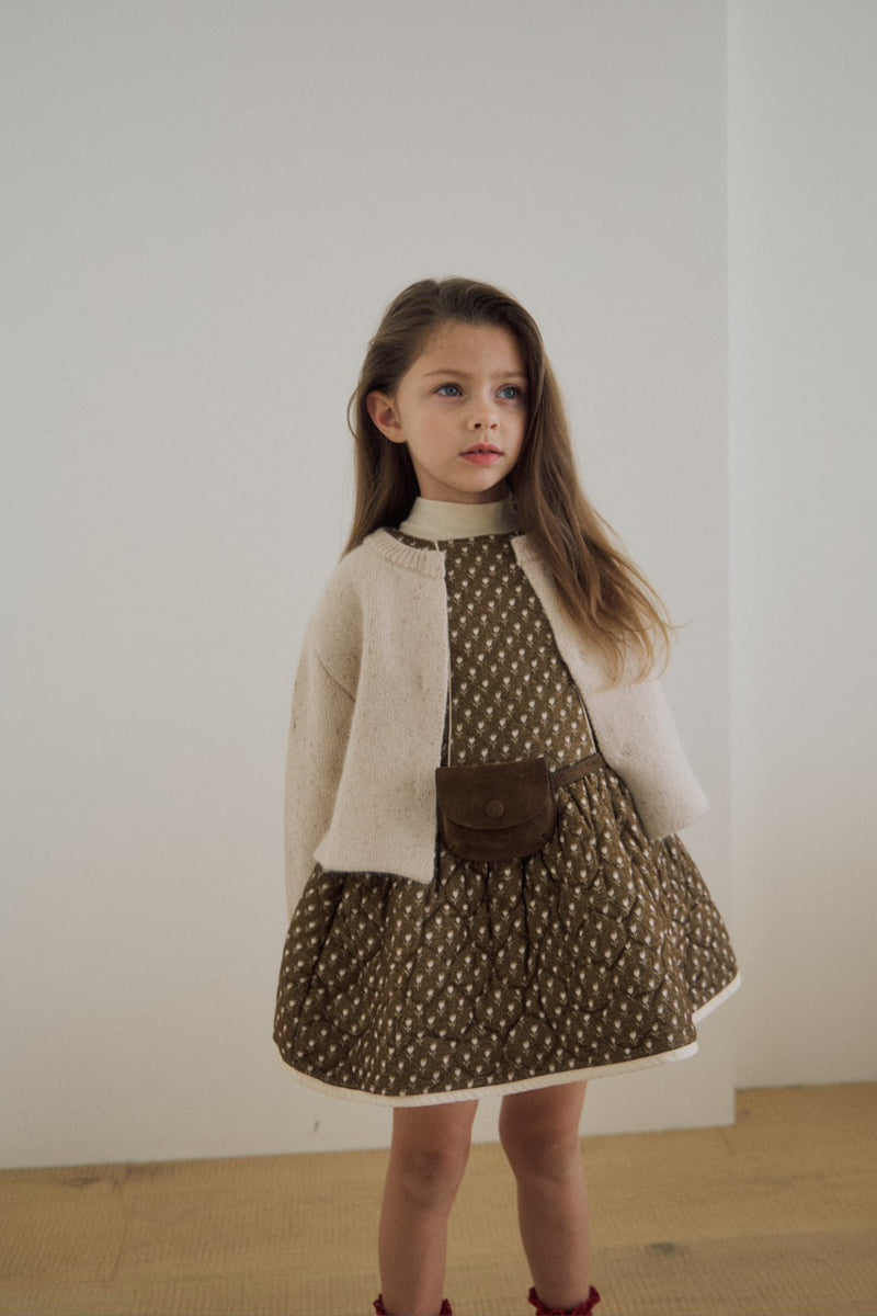 Soye - Korean Children Fashion - #childrensboutique - Gold Pearl Cardigan - 2