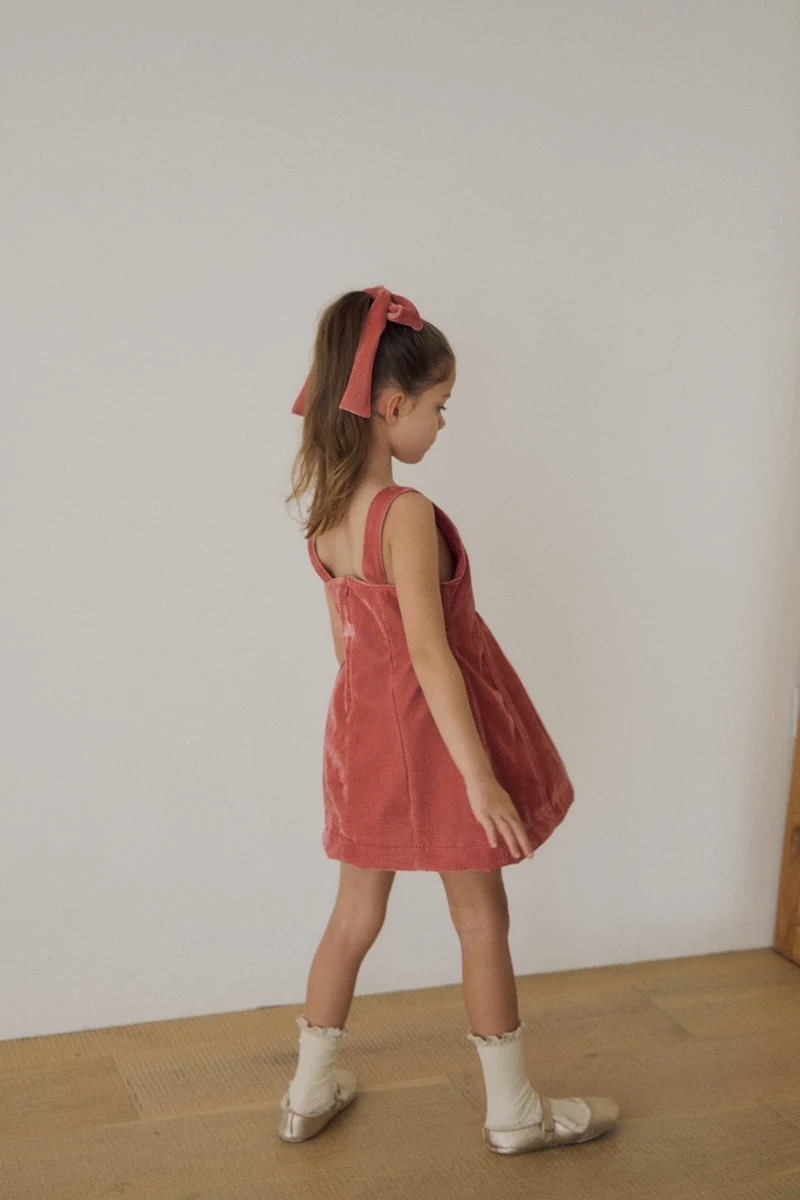 Soye - Korean Children Fashion - #childrensboutique - Mary Velvet Ribbon Pin (Pink) - 7