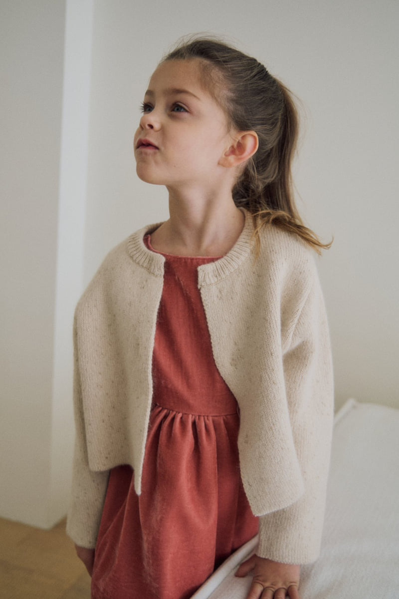 Soye - Korean Children Fashion - #kidsshorts - Gold Pearl Cardigan - 6