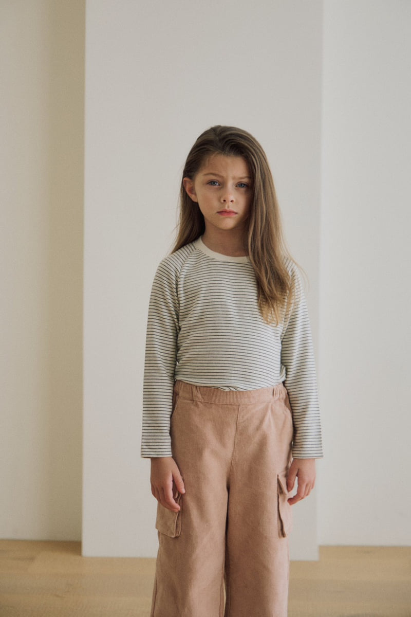 Soye - Korean Children Fashion - #littlefashionista - Pompom Stripe Tee - 4