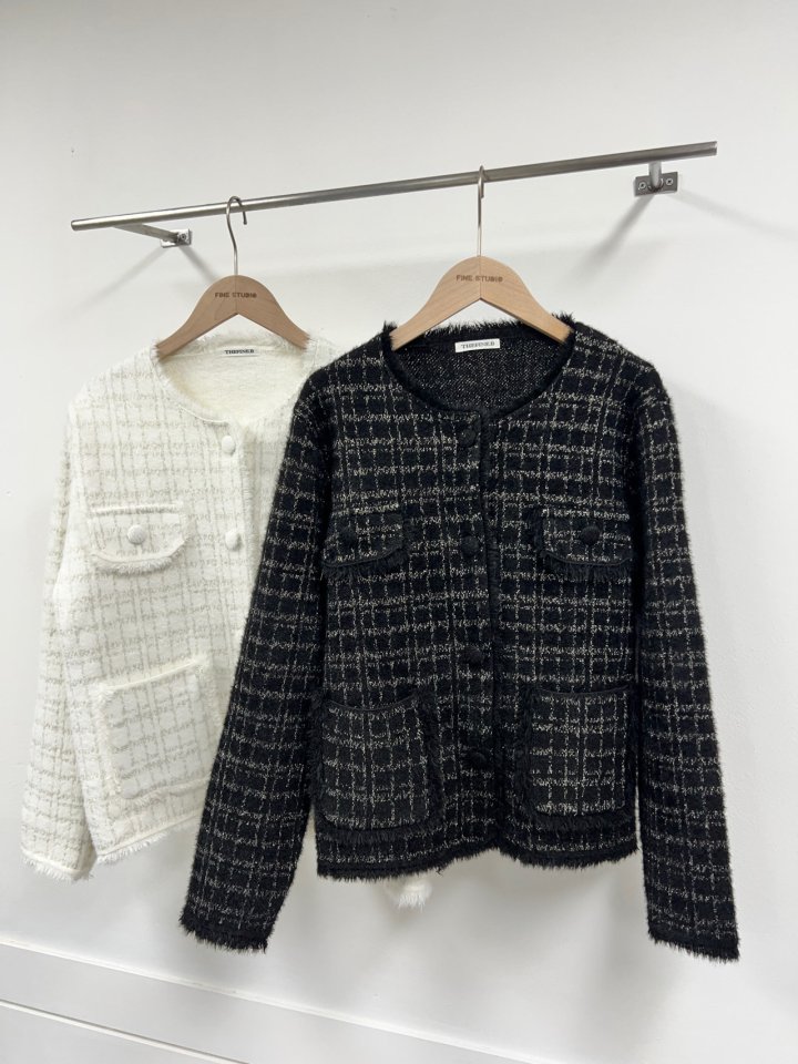 The Fine.b - Korean Women Fashion - #momslook - Tweed Knit Jacket - 10