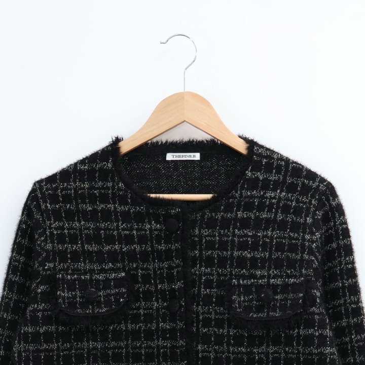 The Fine.b - Korean Women Fashion - #momslook - Tweed Knit Jacket - 2