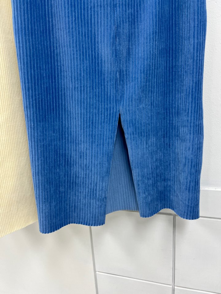 The Fine.b - Korean Women Fashion - #momslook - Velour Ribbed Skirt - 5